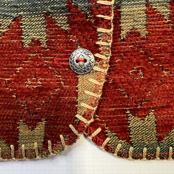 Rhonda Stark Vest Women’s Size Small Southwestern Aztec Tribal Button Front - Picture 7 of 11